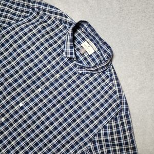 Oak Hill Mens 3XL Blue Plaid Long Sleeve Shirt DXL